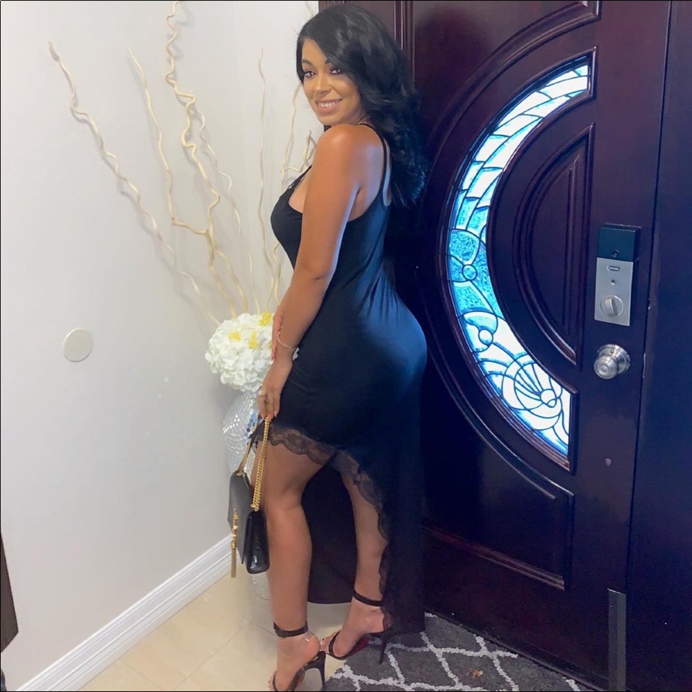 Black lace dress